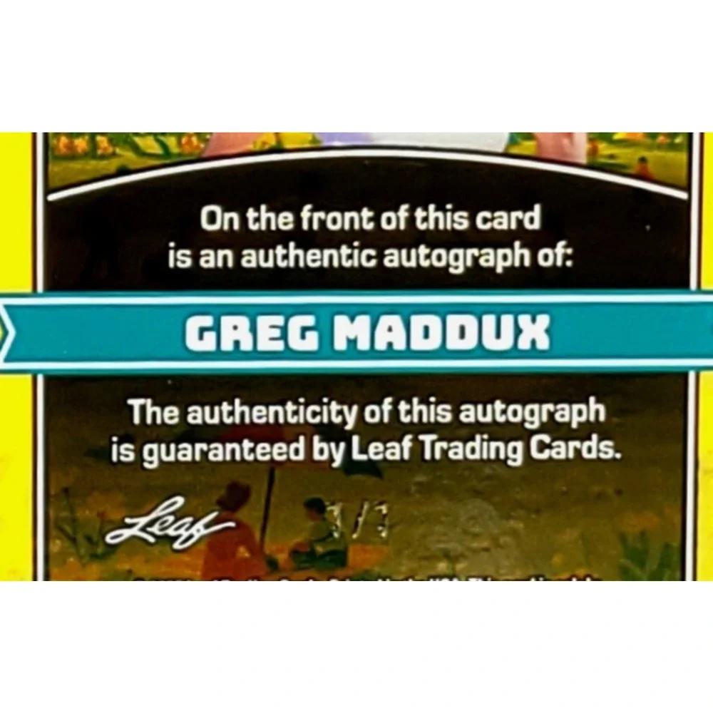 2025 Greg Maddux 1/1 Saturday in the Park Auto RARE Atlanta Braves HOF